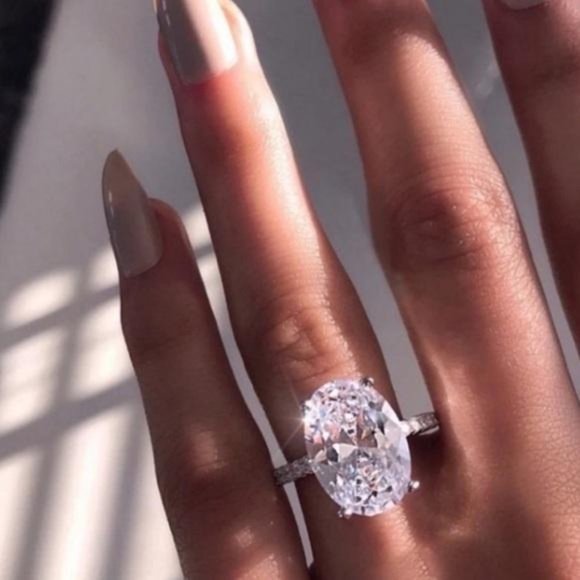 Jewelry - NEW 5 CT 925 STERLING SILVER DIAMOND RING